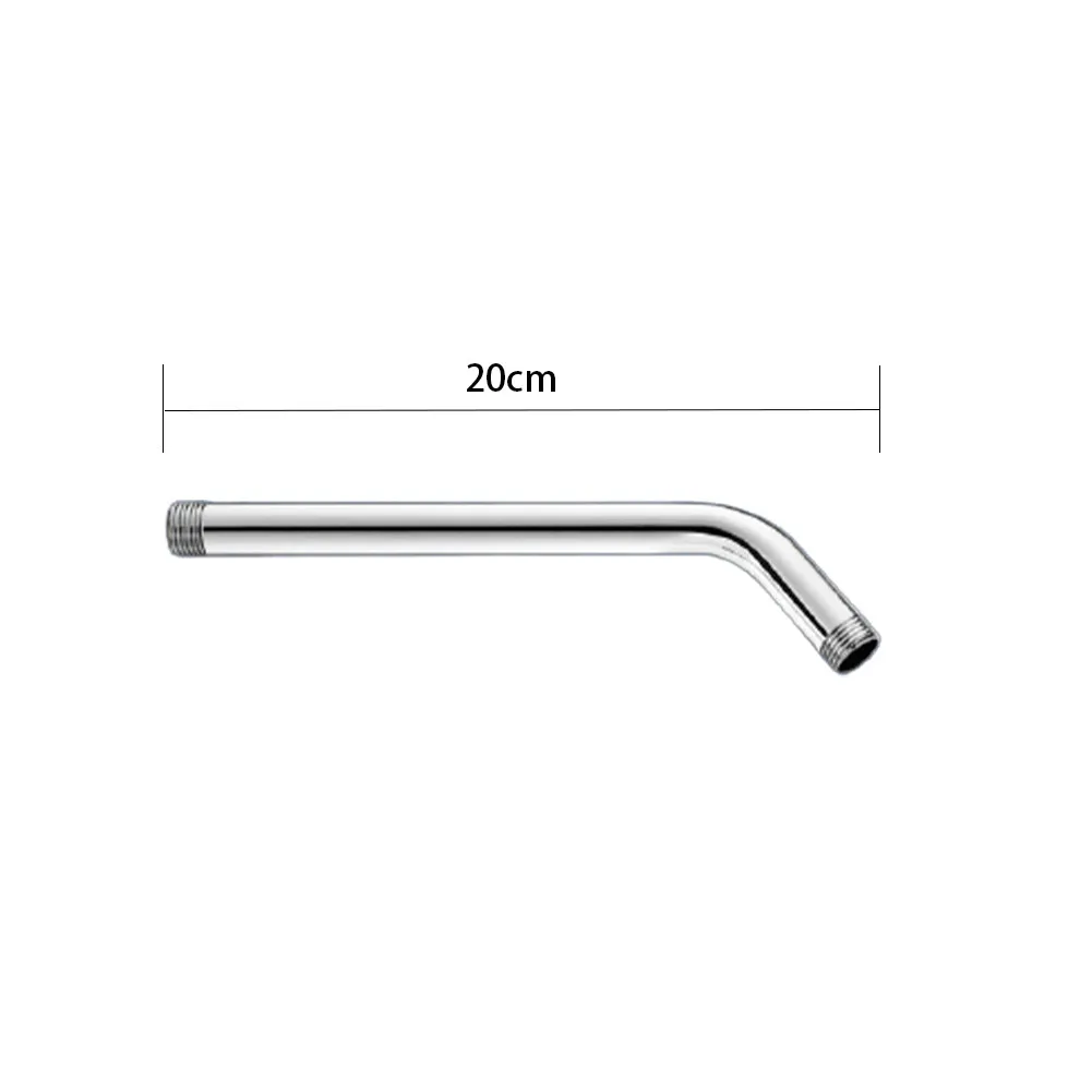 High Quality Shower Head Extension Pipe Tube Extender Parts Replacement Stainless Steel 15-35cm Lightweighted Design