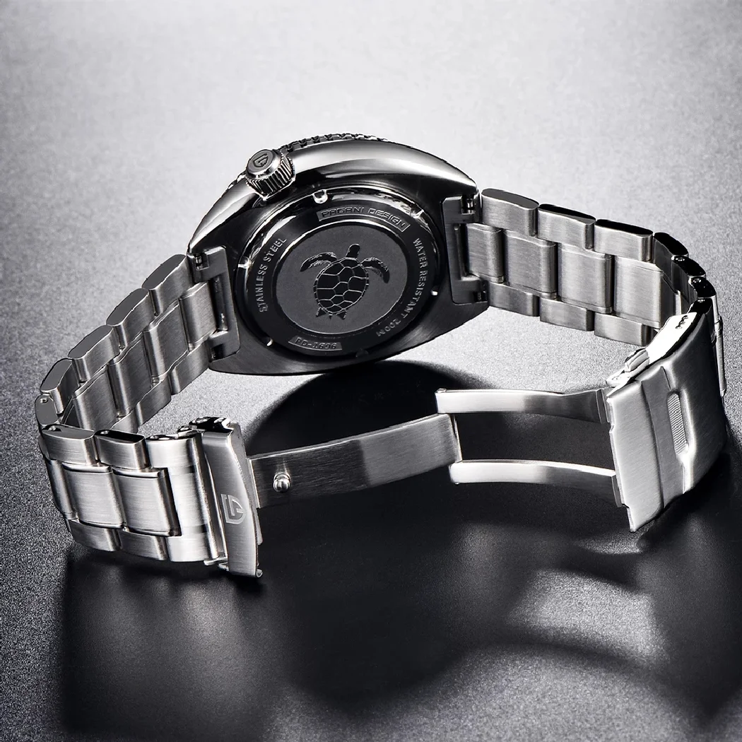 PAGANI تصميم الرجال ساعة أوتوماتيكية السيراميك الحافة 200 متر مقاوم للماء ساعة اليد الميكانيكية الفولاذ المقاوم للصدأ NH35 التونة الرجال الغوص ساعة