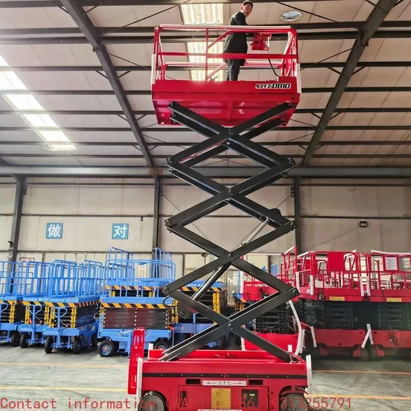 【Best-selling】Factory direct supply folding electric scaffold platform lift hydraulic scissor lift movable high altitude