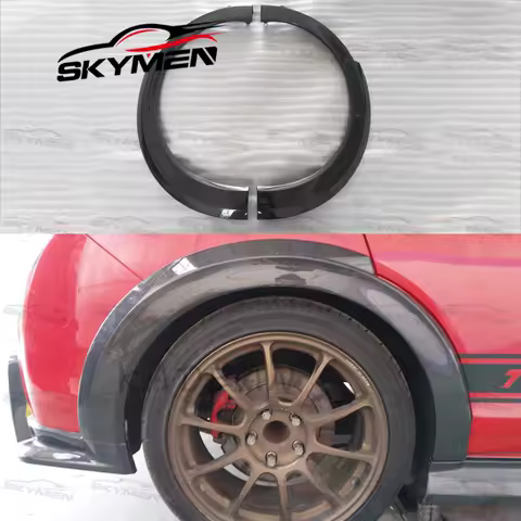 Carbon Fiber Rear Fender Arch Flares Set For Honda Civic FK2 Type R OEM Glossy Side Wheel Arches Cover Wing Trim Tuning Body Kit