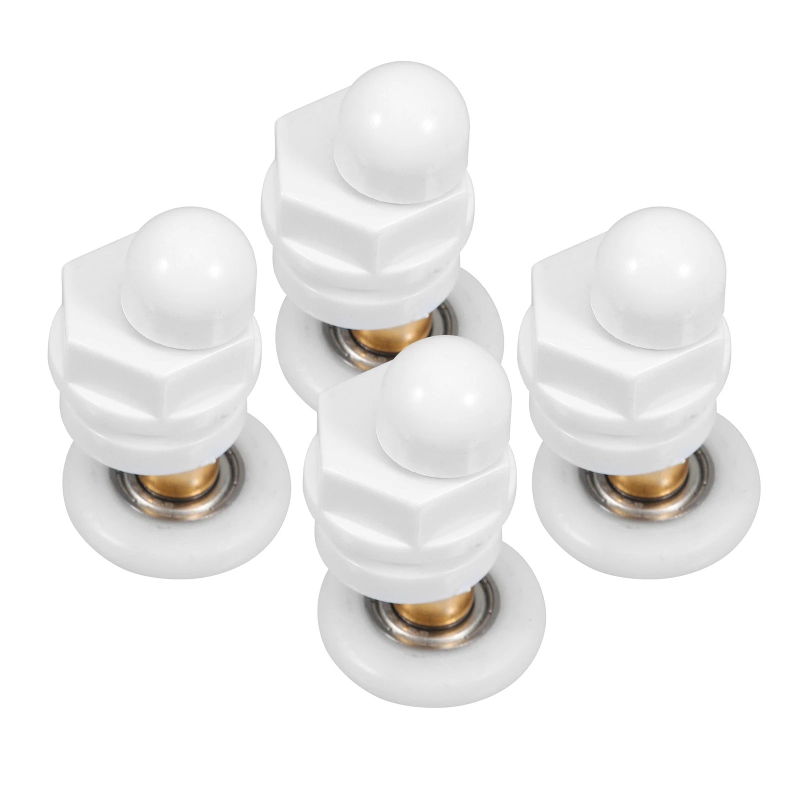 

4pcs Sliding Glass Shower Door Rollers Nylon Bathroom Pulleys Replacement Parts for Door Panels Smooth Eccentric Wheel Design