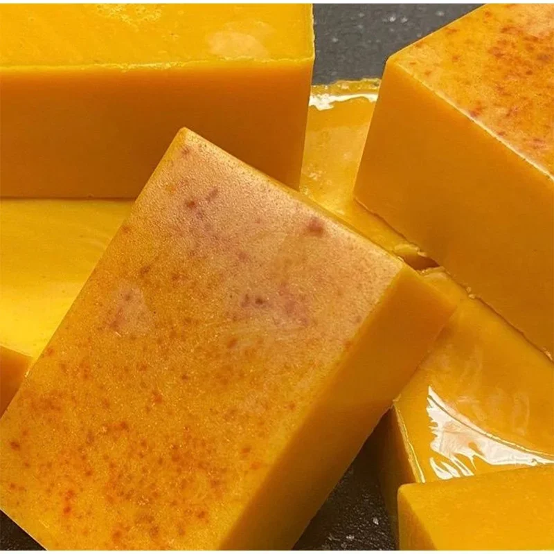 Sabonete de açafrão feito à mão, Sabonete Ácido Kójico, Poderoso Hidratante e Limpeza da Pele, Banho e Facial, 100g