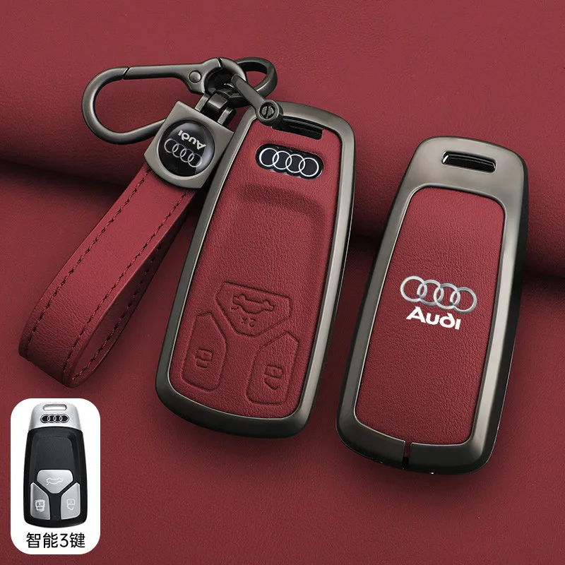 Zinc alloy Style Car Key Case Cover Shell Fob For Audi SLINE S2 S3 S4 S5 S6 S7 S8 S RS A3 A4 B8 8P 8V A6 C7 A5 Q5 B7 B6 B9