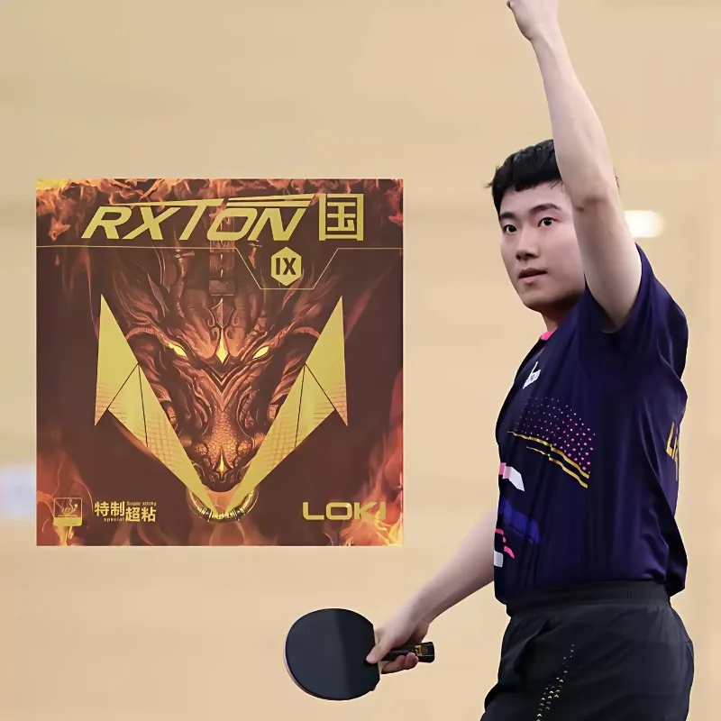 LOKI RXTON 9 National Team BLUE Cake Sponge Table Tennis Rubber Sheet Pips-in Super Sticky Fast Attack and ArcPing Pong Rubber