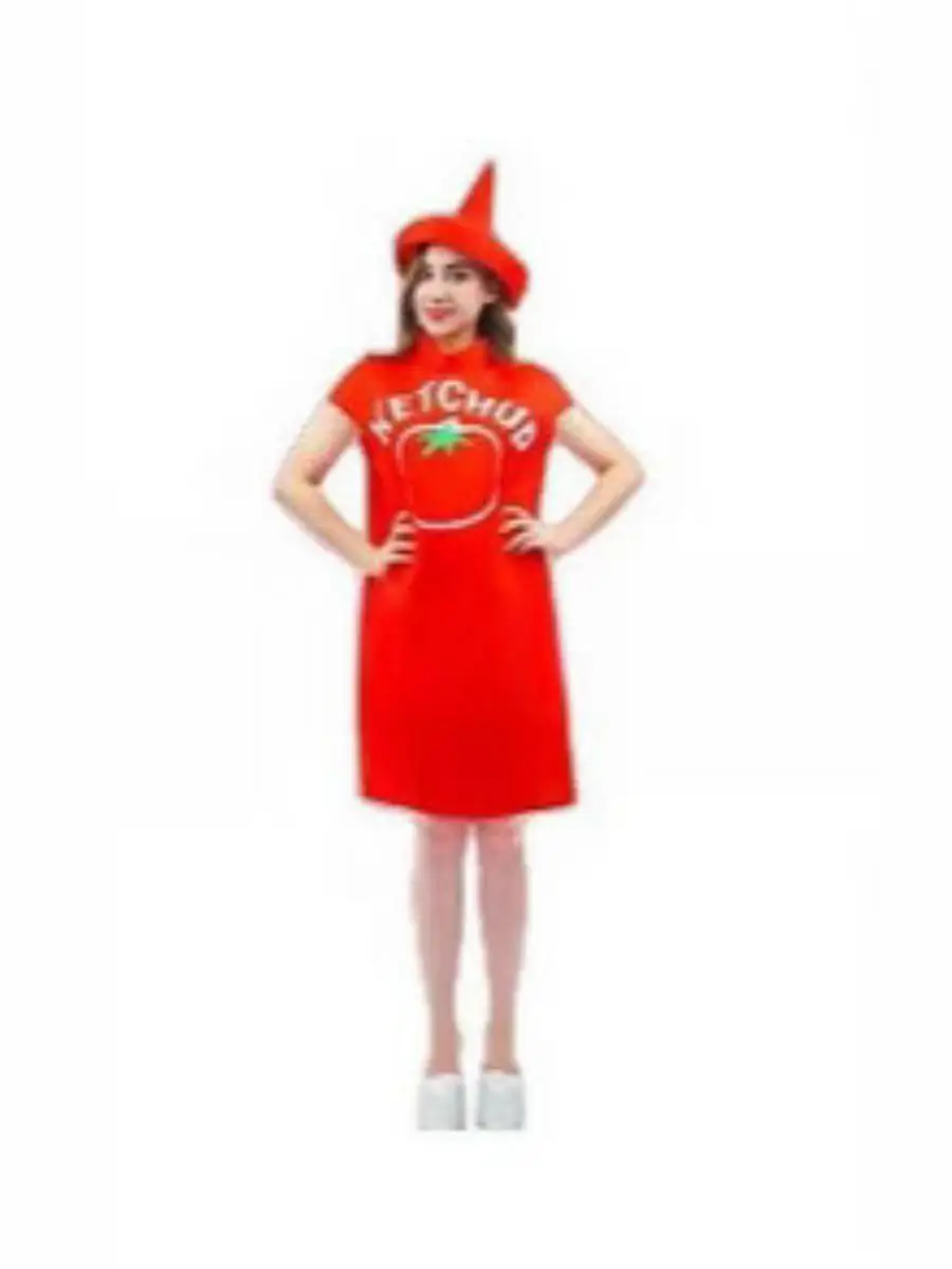 Loween divertido adulto hombres mujeres rojo ato salsa mono Cosplay Par disfraz papel Plang traje ex Material de poliéster