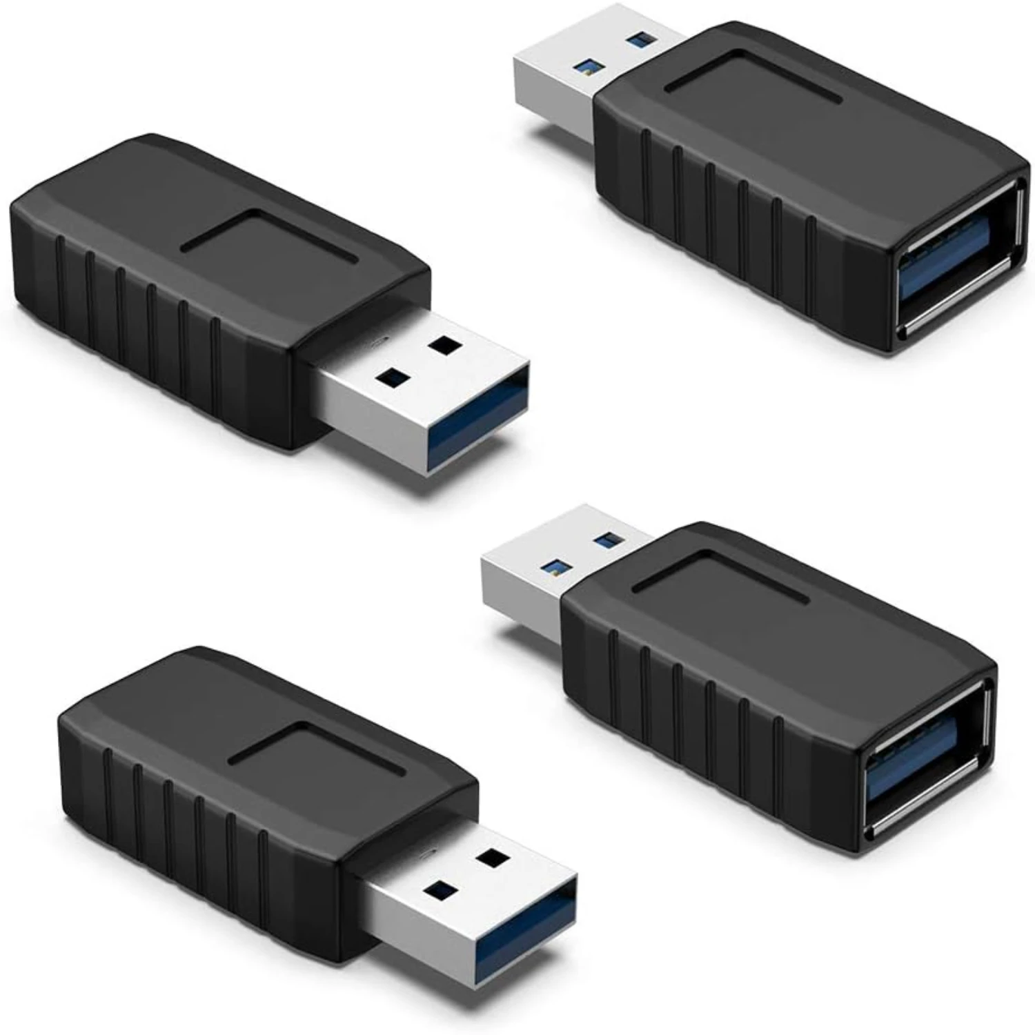 

Speed up your devices with this super-fast USB 3.0 Type A Male to Female Adapter Coupler! This pack of 4 adapters is compatible