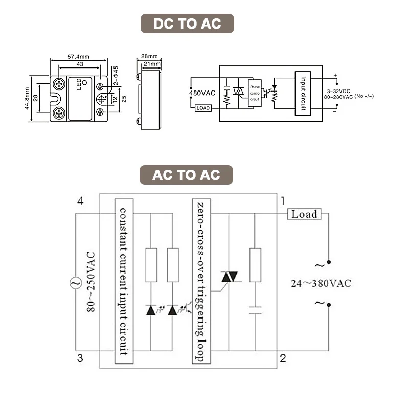 SSR-25DA SSR-40DA SSR-60DA SSR-25AA 40AA 40DD Solid State Relay SSR 10A 25A 40A 60A Module Relay for PID Temperature Control