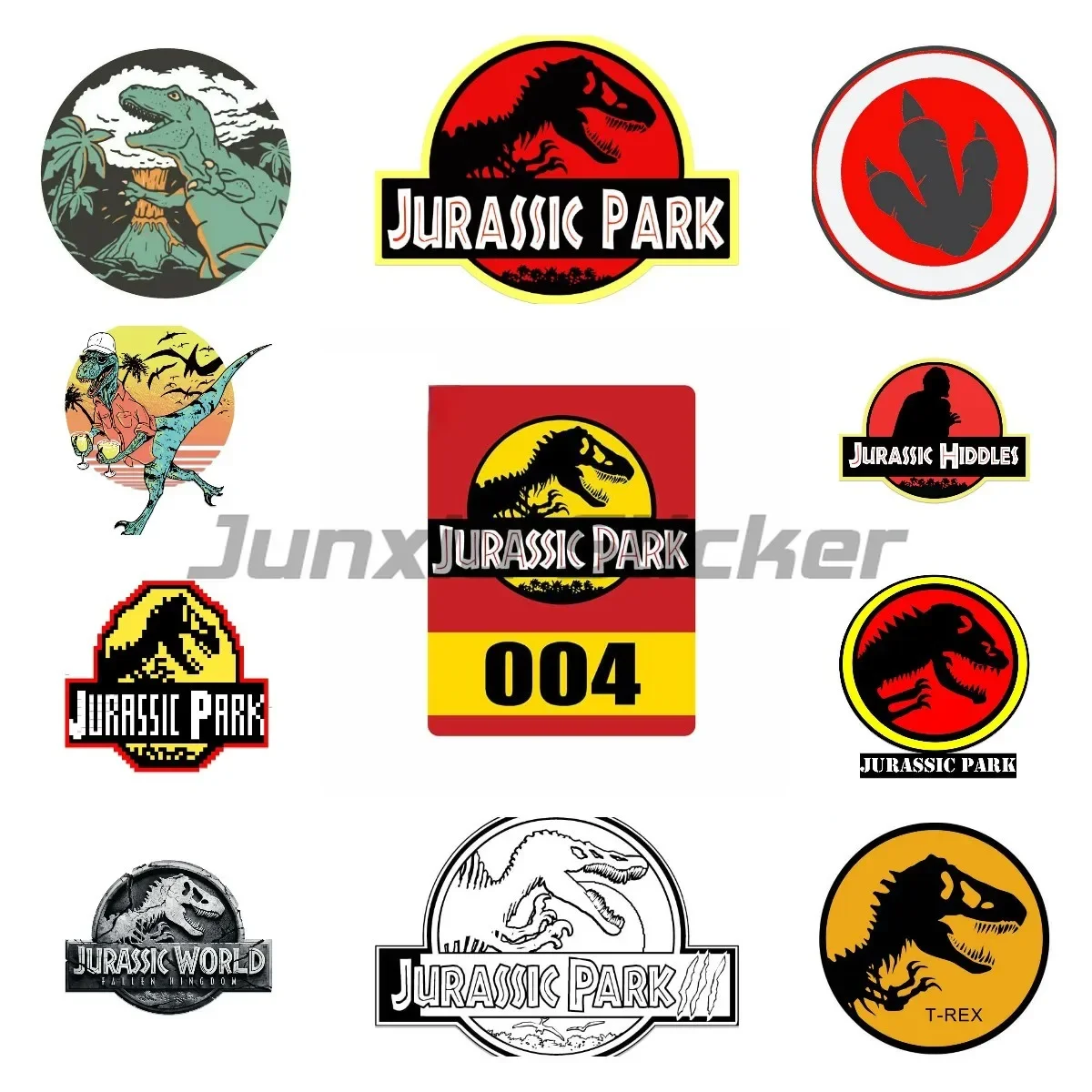 

Jurassic Park Dinosaur Logo Car Sticker Motorcycle Off Road Race Laptop Helmet Luggage Vinyl Waterproof Sticker