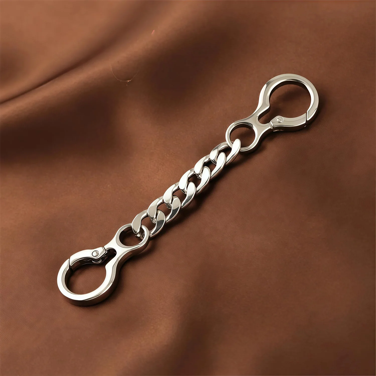 Damen-Schlüsselanhänger mit Doppelfederverschluss – Metall-Taschenverlängerung für Schlüssel & Geldbörsen – Detail 2