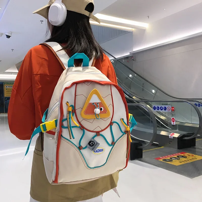 Mochila escolar de estilo coreano para estudiantes, morral sencillo e informal de gran capacidad, combinable con todo, 2023