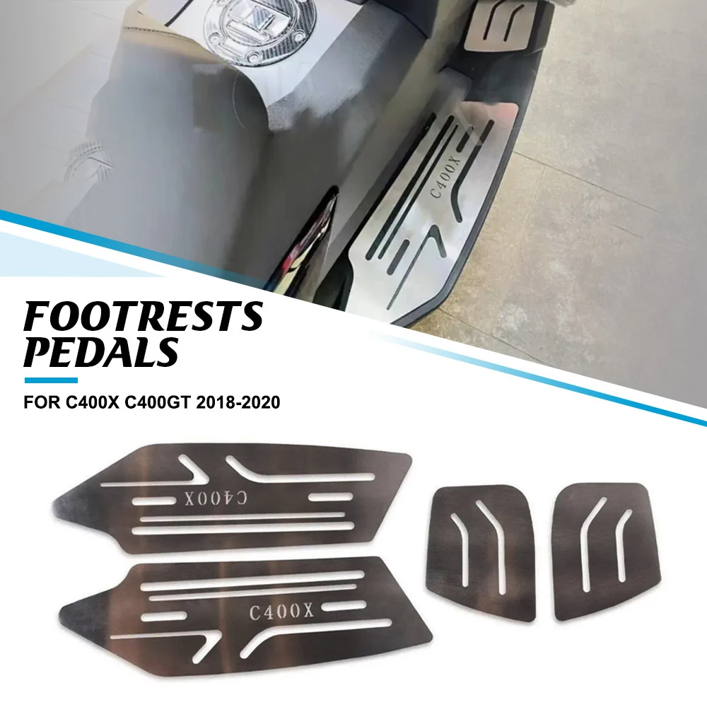 

For BMW C400X C400GT 2018 2019 2020 2021 Motorcycle Accessories Footrest Footpads Foot Pegs Pedals Plate Pads C400 X C400 GT