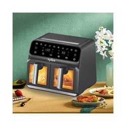 High Quality Multifunctional Freidora De Aire Digital 8L Smart 2 Two Drawer Dual  Basket Double Air Fryer