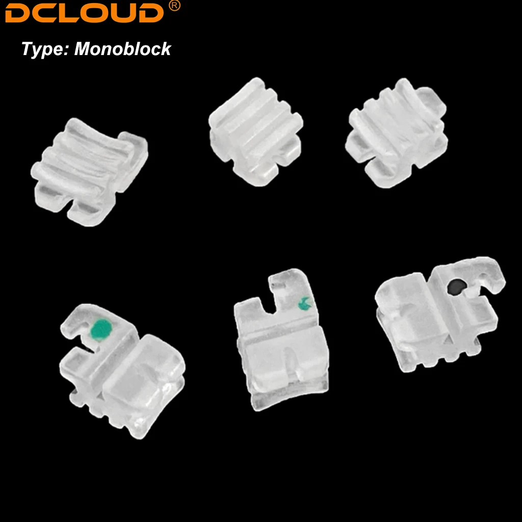 200Pcs/10Kit Ceramic Dental Brackets Braces Mesh Base Mnonblock MBT/Roth 022/018 345 Hooks Ortodoncia Braces Dentist Product