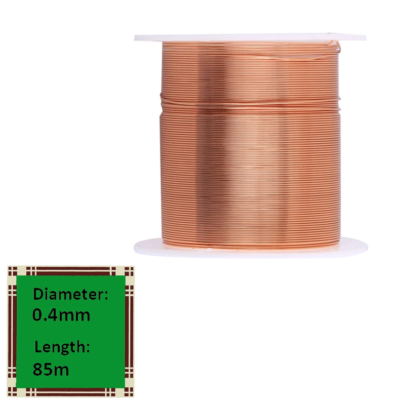 100 g emaillierter Kupferdraht, 0,1 mm–1,5 mm, hochpräziser Magnetwickeldraht für Transformatoren, Motoren, Relais, Induktivitäten (1300 m–6 m)