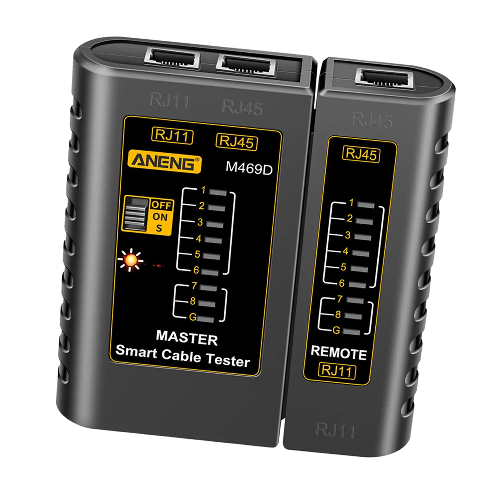 Network LAN Cable Tester RJ4511 Wire Test Tool Cat5 Cat5E Cat6 Network Tester Ethernet Tester for Network Network Cable Pairing