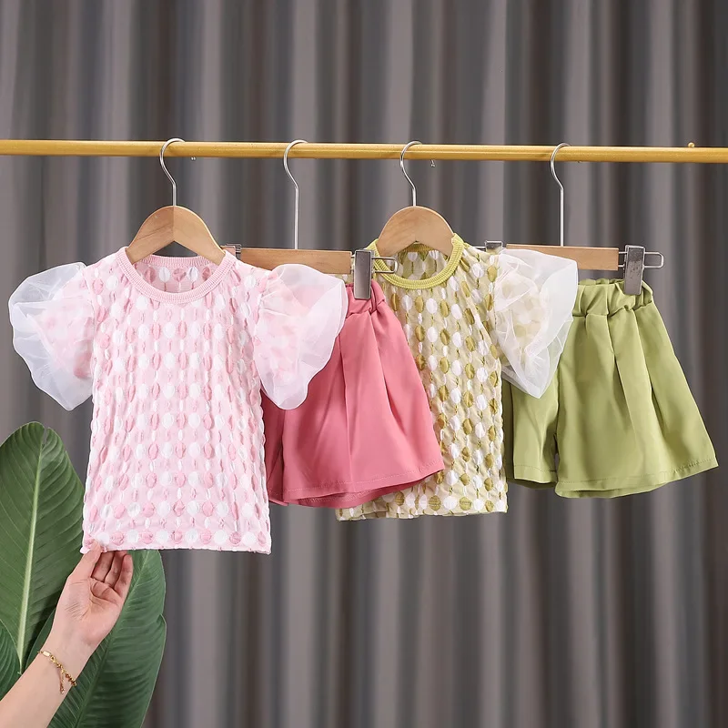 

Summer Fashion Baby Clothes Children Girls T-Shirt Shorts 2Pcs/Sets Kids Clothing Suit Toddler Casual Costume Infant Tracksuits
