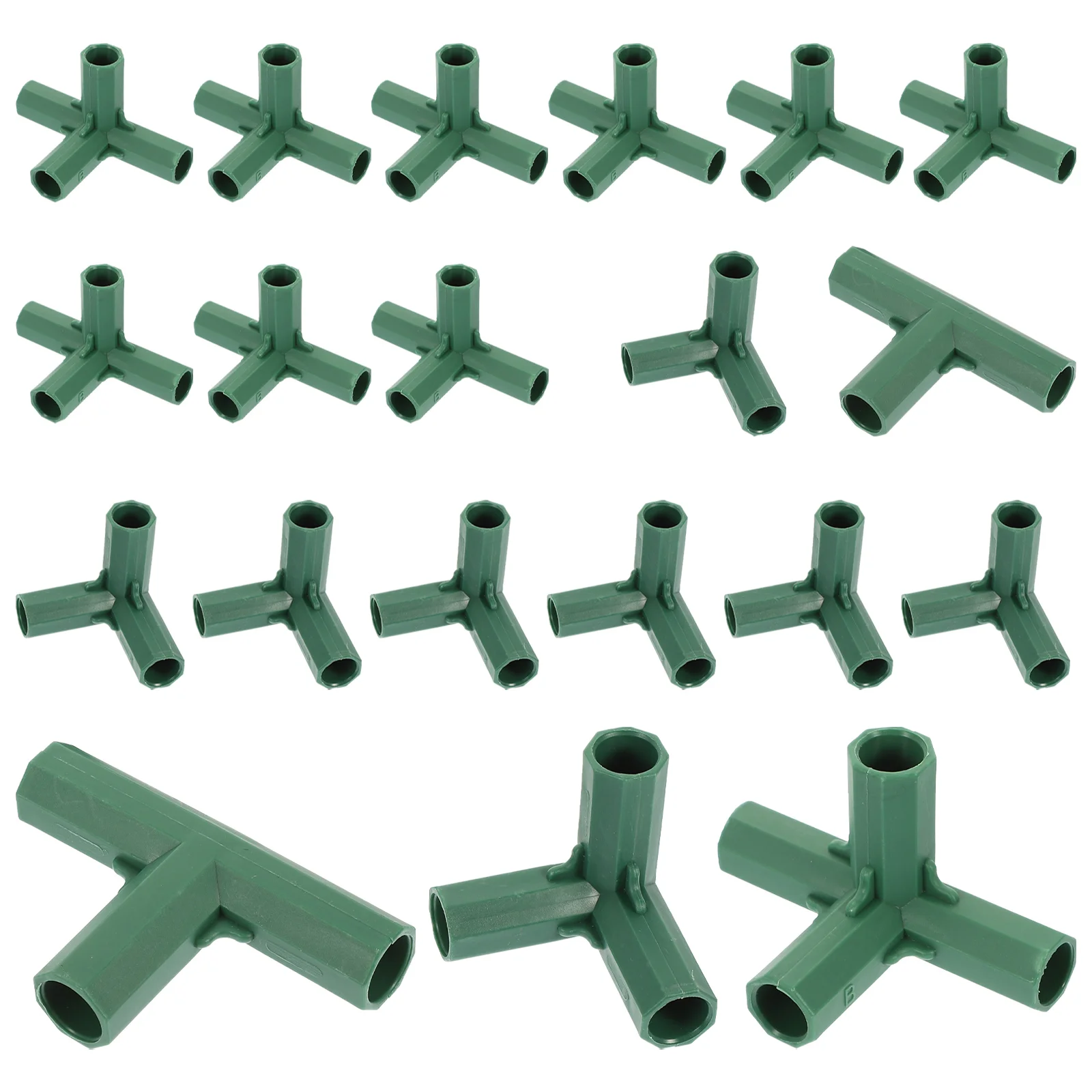 

20 Pcs Plant Three-way and Four-way Connector Stakes Fencing Joint Indoor Frame Gardening Tools