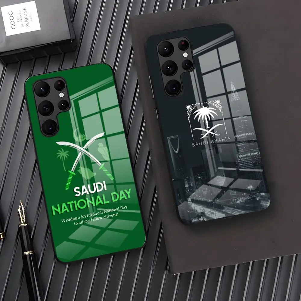 Kingdom Of Saudi Arabia Flag Phone Case For Samsung S24 S23 S21 S20 A34 A54 A53 M54 Note 20 Ultra Plus 2024 Glass Cover