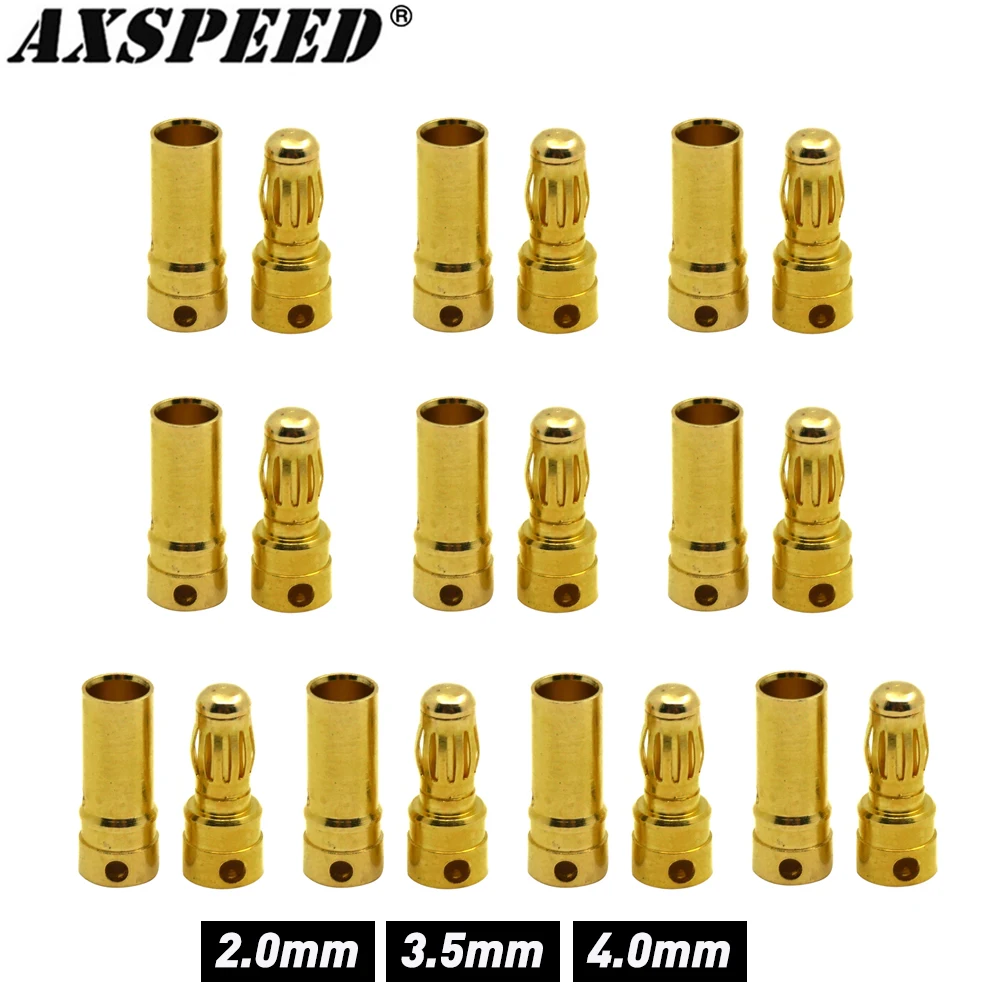 AXSPEED 10 زوج EC3 MT60 ذكر أنثى رصاصة موصلات الموز المقابس T التوصيل ل RC يبو بطارية RC الطائرة بدون طيار طائرة قطع غيار السيارات