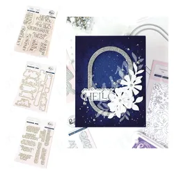 Best Wishes Sentiments Stamps and Dies Sets for DIY Craft Greeting Card Scrapbooking Decoration Cutting Dies Hot Foil Plates Set