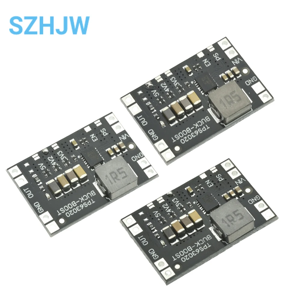 TPS63020 3.3V 4.2V 5V Lithium Battery Automatic Boost Buck Step Up Down Module XL63020 Microcontroller Power Low Ripple