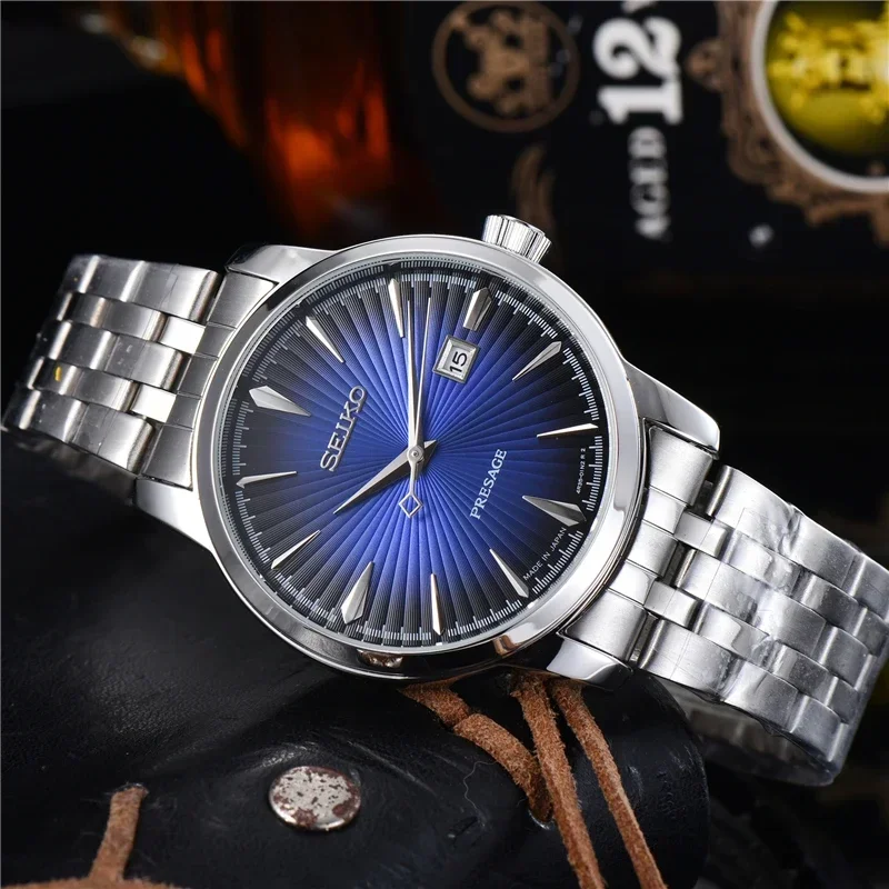 Seiko Cocktail Collection Fashion Business Herrenuhr Edelstahl Quarzuhr Herren Datumsuhr Uhr