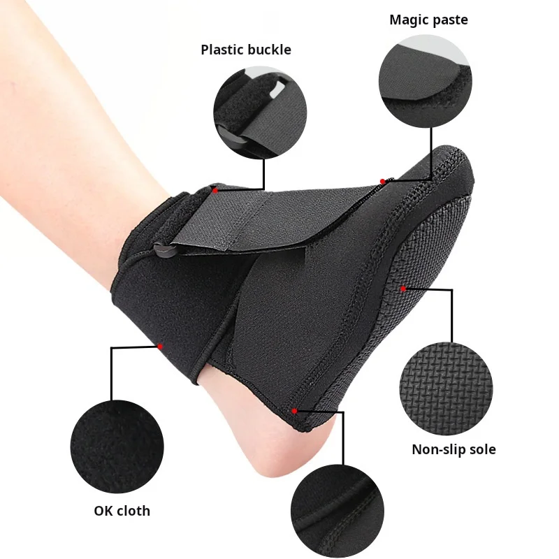 BraceAbility Plantar Fasciitis Night Splint Sock-Soft Plantar Fascia Brace for Sleeping Achilles Tendonitis Foot Drop Heel