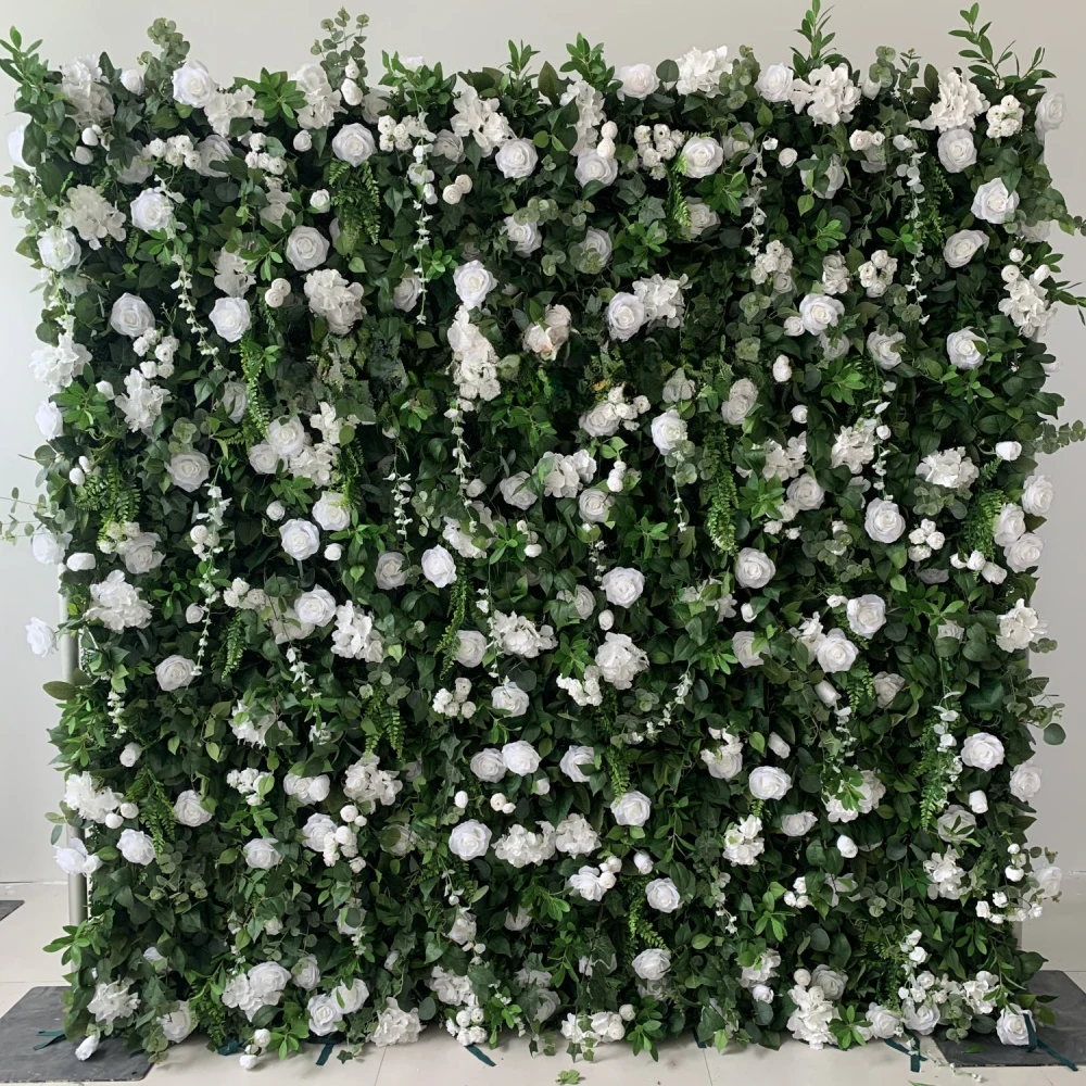 

Wedding Decoration Background Roll up Green Rose Wall Wedding Event Background