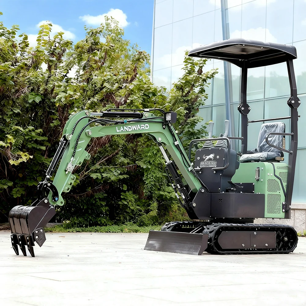 

1000kg Mini Excavator CE Euro 5 Diesel Engine Crawler Excavator Landward Farm Use Trencher Small Digger 1 Ton Customized Sale