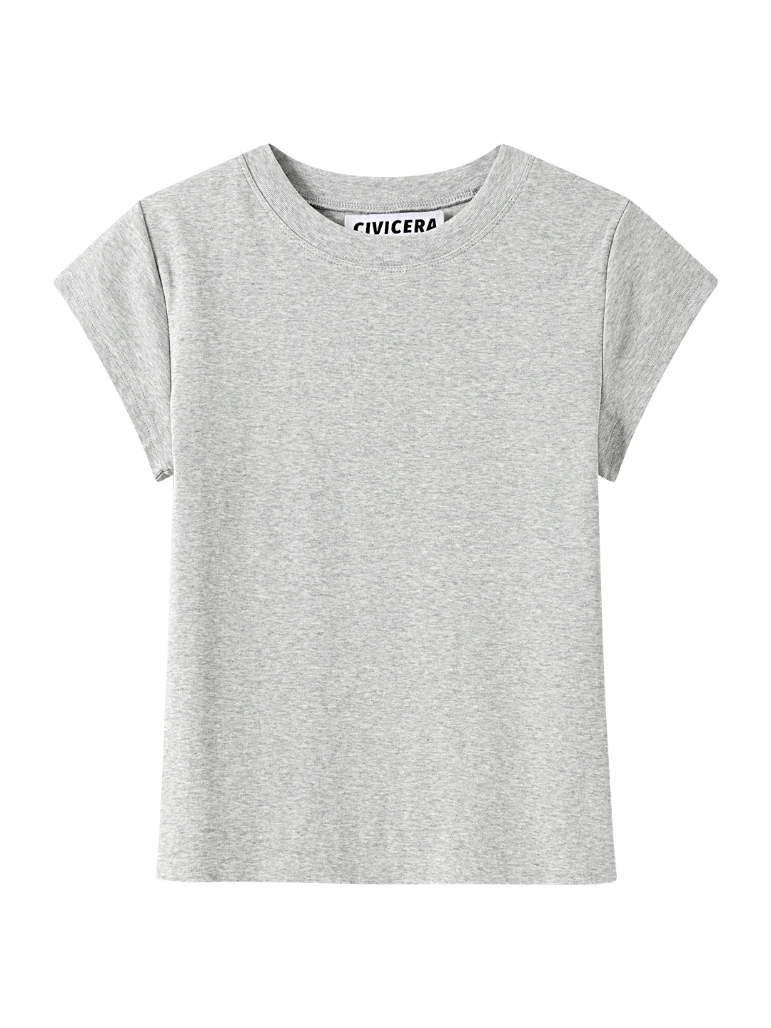 เสื้อยืดผู้หญิง CIVICERA สีขาว รุ่น Sve Basic เสื้อยืดลำลองใส่สบายสำหรับฤดูร้อน ทรงปกติ คอกลม ผ้าฝ้าย