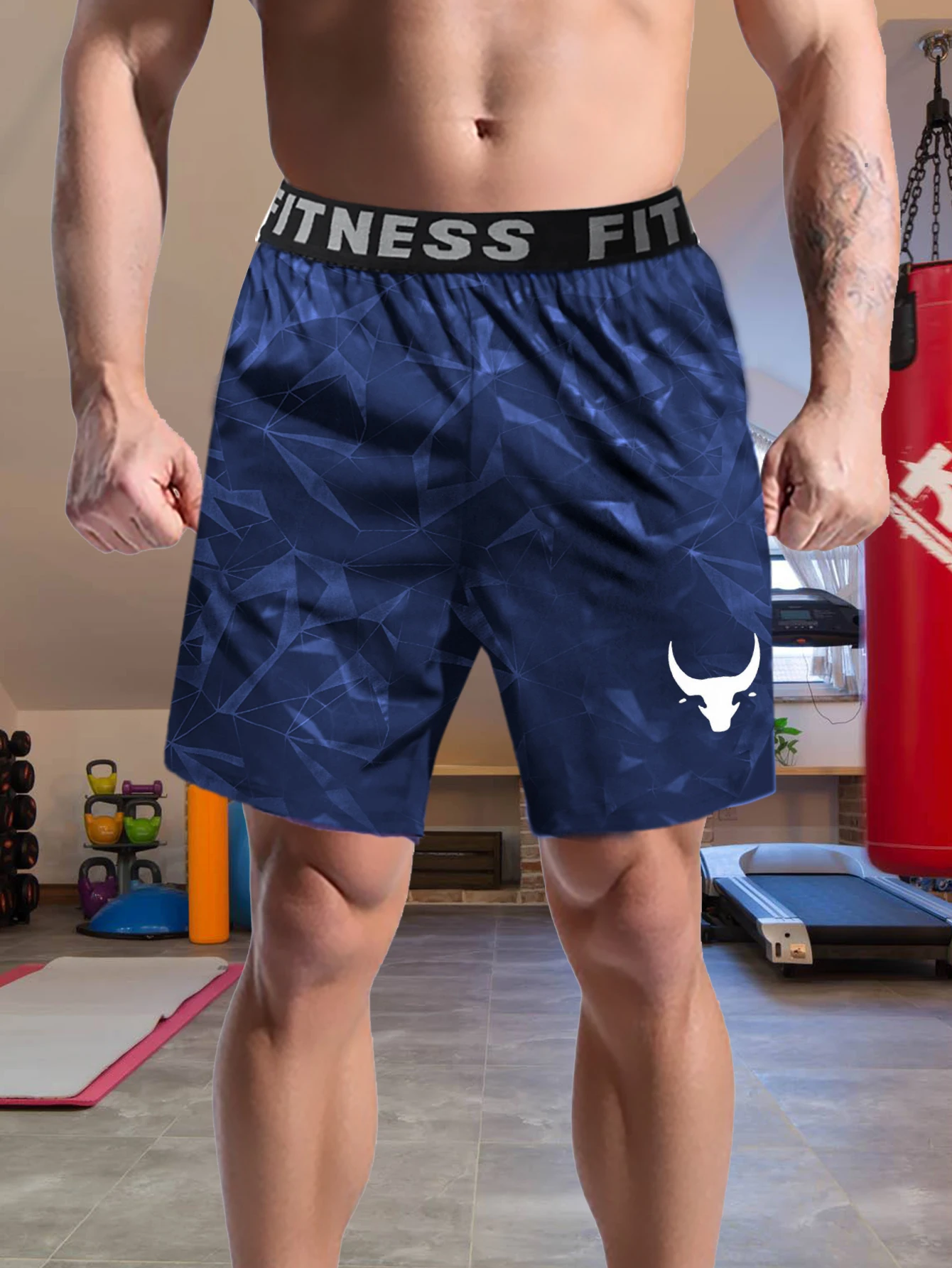 Men's sports shorts, fitness shorts, breathable and soft image 3