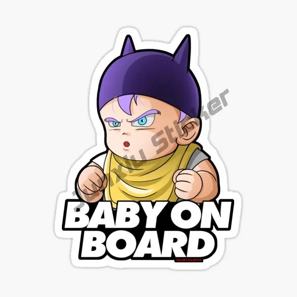 Baby on Board Baby in Car Cute Cartoon Sticker Cool Car Decal for Window Bumper Scratch Resistant Anime Baby Car Accessories view 2