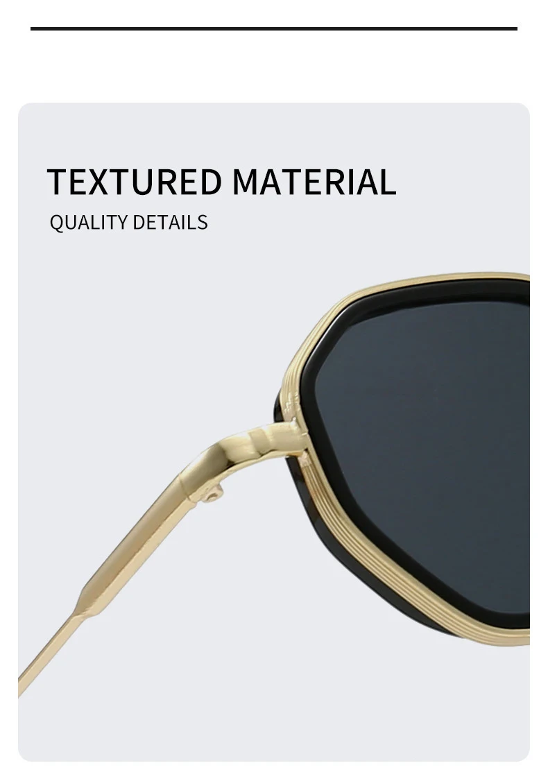 Neue modische Unisex-Sonnenbrille aus Metall mit geometrischem Design, Retro, personalisierbar, trendiger Streetstyle, UV-Schutz, 222 – Detail 14