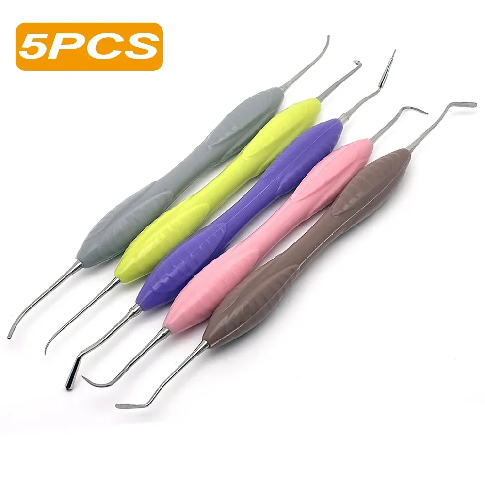 5 Piece Dental Resin Spatulas for Composite Filling Silicone Instruments for Aesthetic Restoration