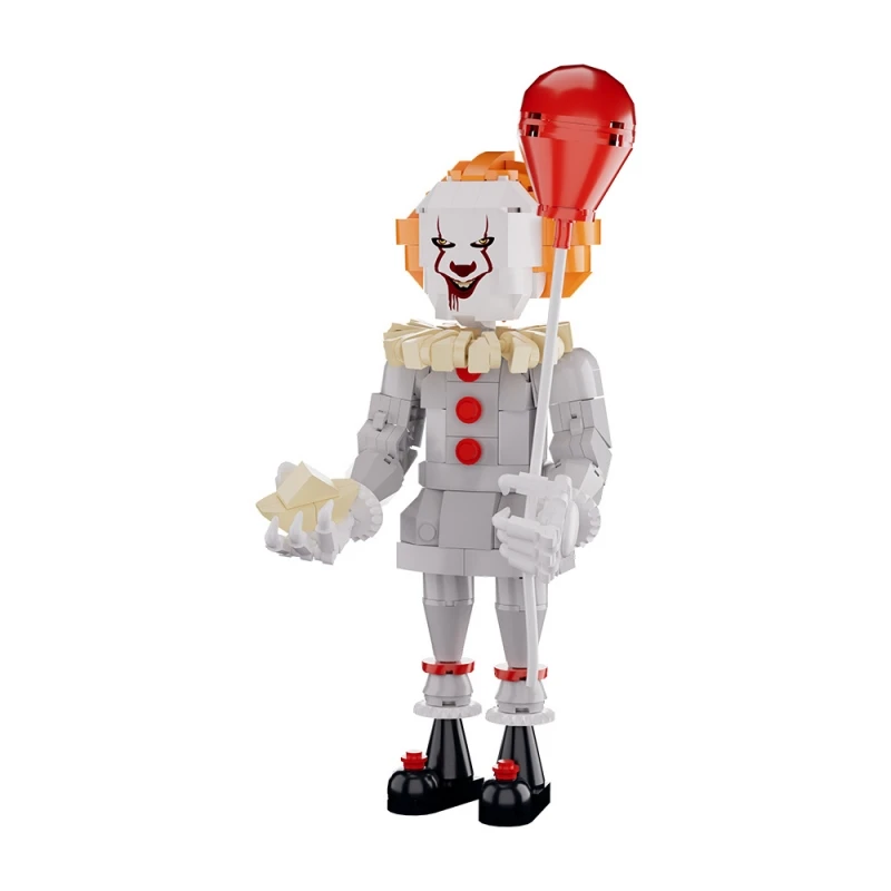 MOC Horror Movie Doll Balloon Clown Model Building Block Pennywise Clown Return Action Figure Assembled Brick Toy Halloween Gift