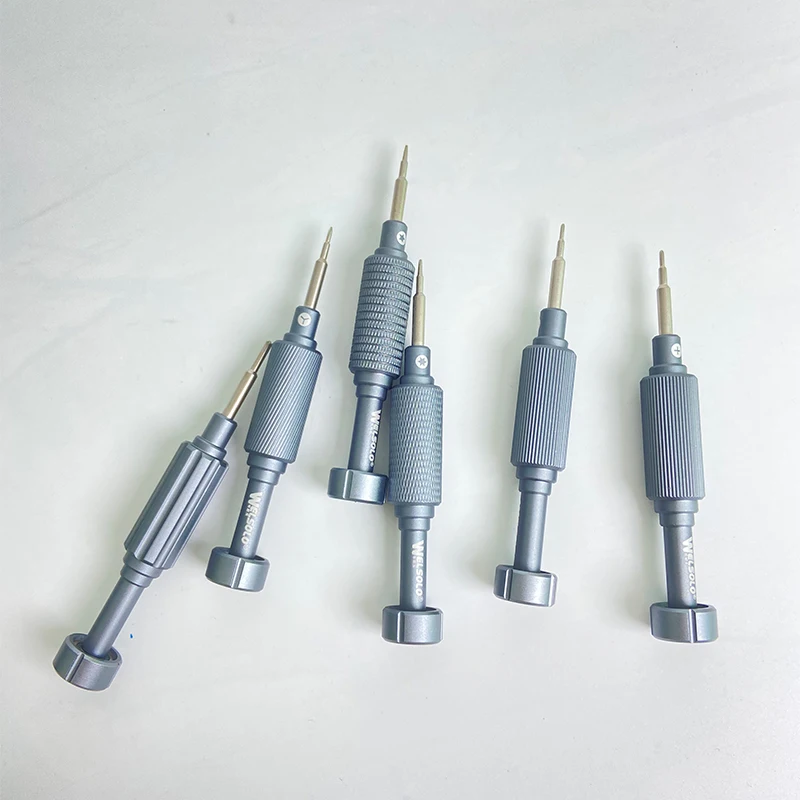 WELSOLO 6Pcs IShell MAX Mortar Mini Precision Screwdriver Set Plum Blossom Cross for IPhone Disassembly Phone Repair Tools Set
