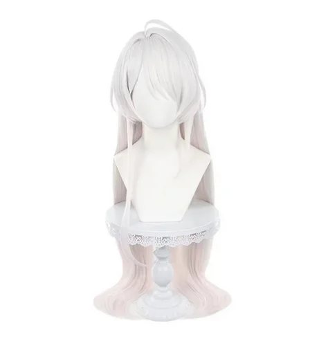 Acheron Cosplay Wigs Long Straight White Pink Honkai Star Rail Anime Heat Resistant Synthetic Hair Props