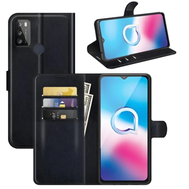 

Чехол-книжка для alcatel 1s 2021, кожаный силиконовый защитный чехол для телефона, задняя крышка для alcatel 3l 2021 6025d 6025h, чехол