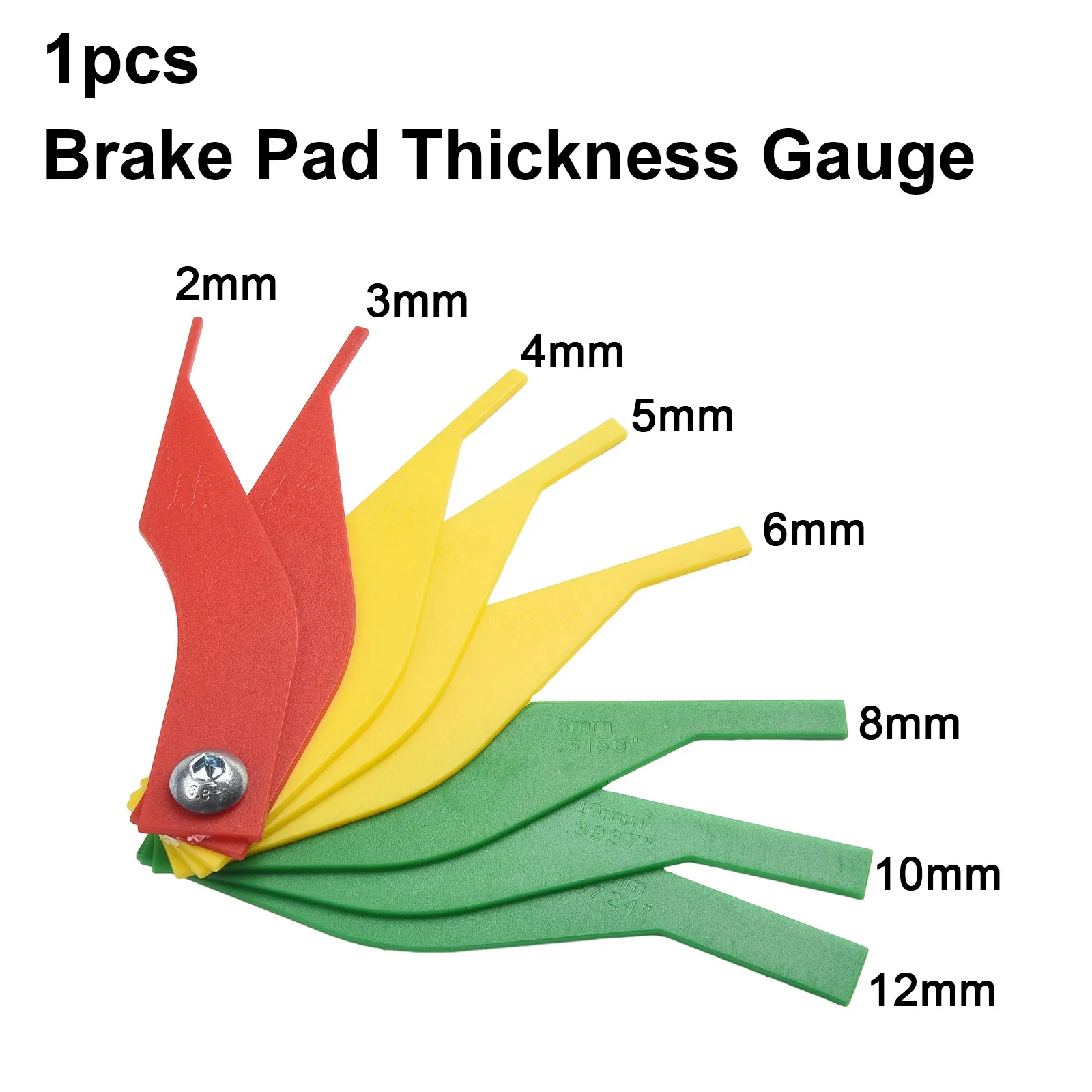 

40 г Толщиномер 4 мм 5 мм 6 мм 8 мм Тормозная колодка Зеленый указывает износу Красный 10 мм Размер: 13*2,5 см Неустойный штан