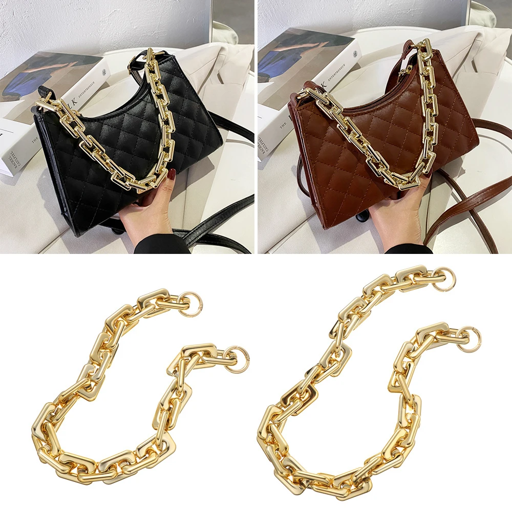 Metal Bag Chain Strap Shining Replaceable Purse Handbag Bag Straps Crossbody Shoulder Bag Accessories