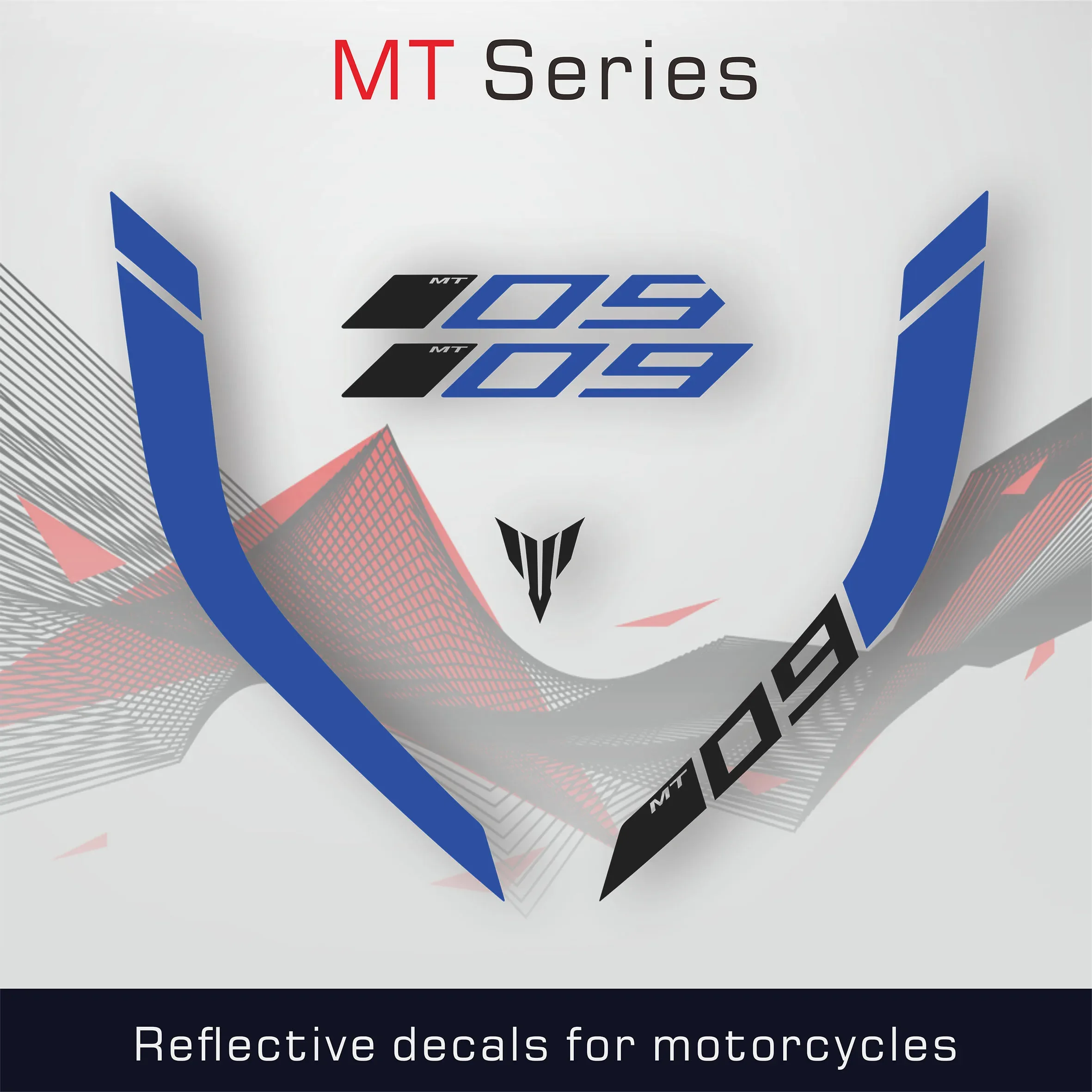 For  MT09 MT-09 FZ09 FZ-09 Curve Fuel Tank Stickers Custom MT-09 Curve Fuel Tank Sticker Set No Background Die-cut Decal.