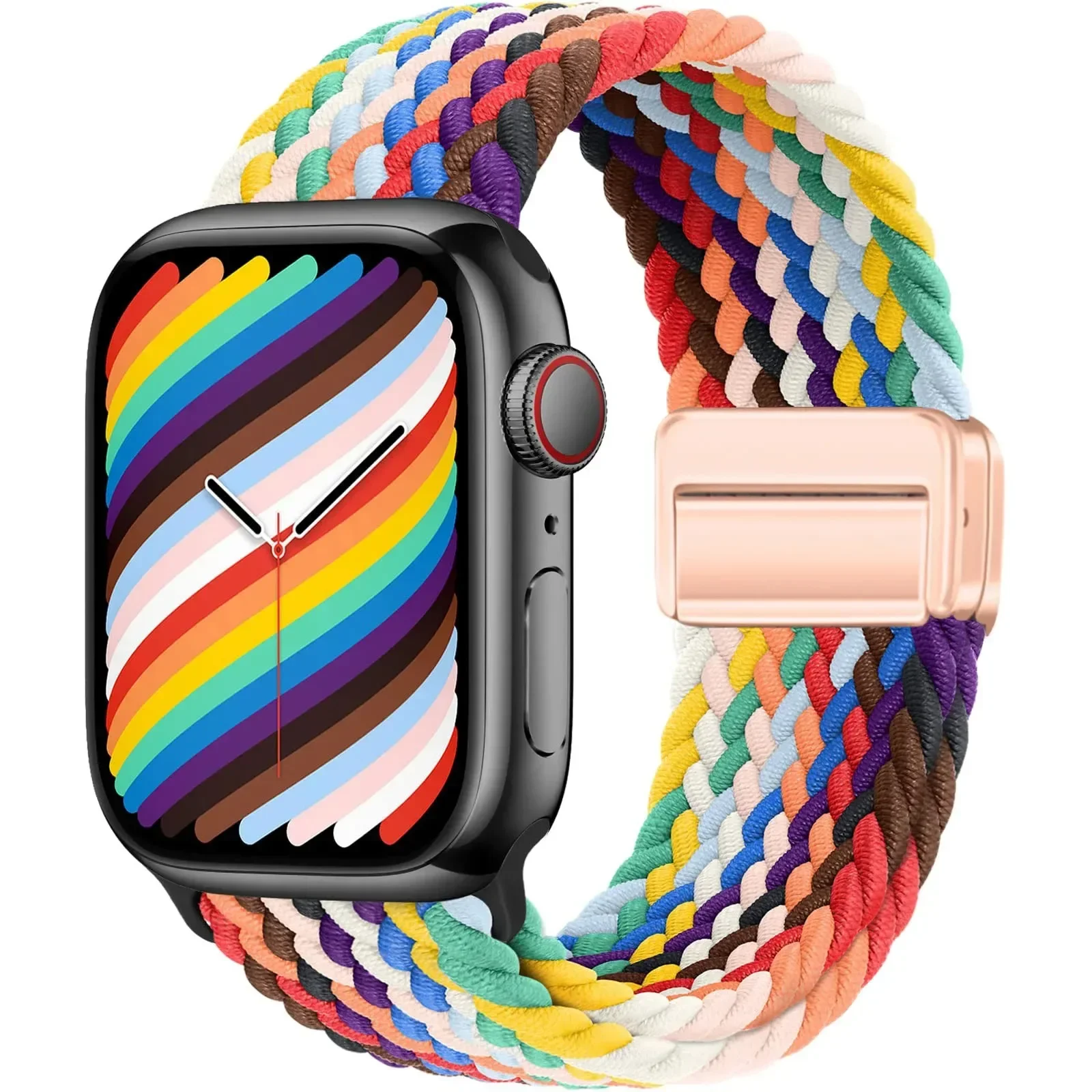 Braided Strap for Apple watch 10 band 46mm 45mm 49mm 42mm 40mm buckle Bracelet iWatch Series se 7 3 6 8 9 Ultra 2 Magnetic Band