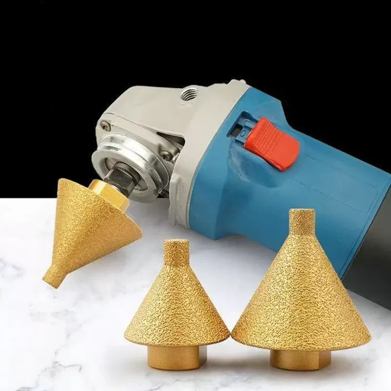 

Алмазная насадка для снятия фаски для угловых шлифовальных машин, керамическая плитка, открывалка для отверстий в камне, инструменты для снятия фаски, конический зонтик, шлифовальная головка