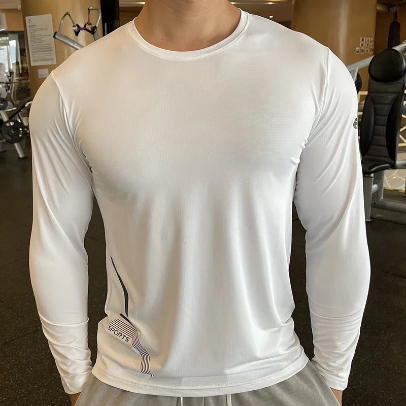 High Quality Running Sweat Shirts Men Bodybuilding Sport Tshirt Long Sleeve Compression Swearshirt Gym Fitness Upper Clothing