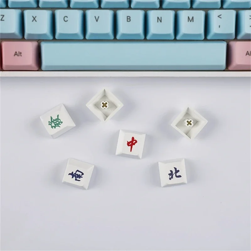 16pcs متانة pbt mahjong keycaps لألواح المفاتيح الميكانيكية MX تخصيص تجربة الكتابة وليس keycaps