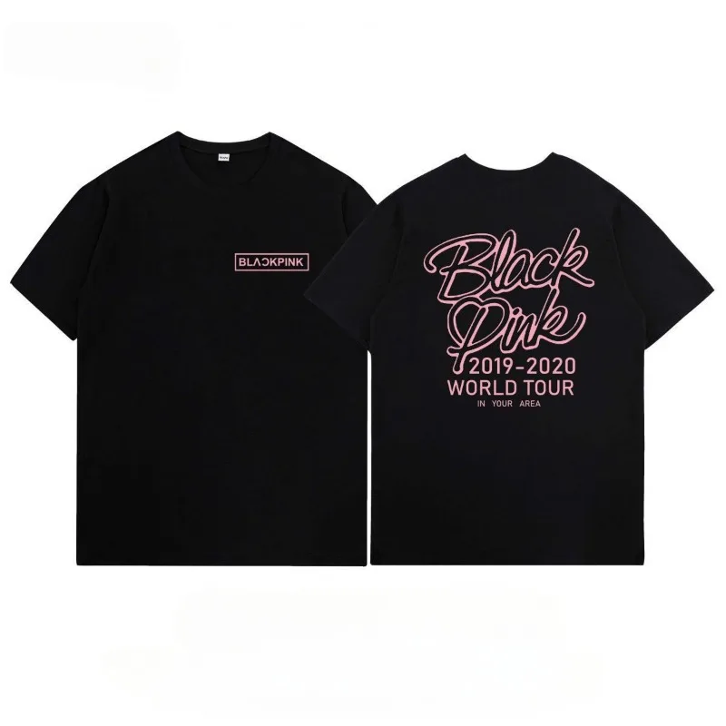 BLACK Japanese Tour Tokyo Dome 2023 BORN PINK Concert Surrounding The Same Short-sleeved High-quality Cotton T-shirt