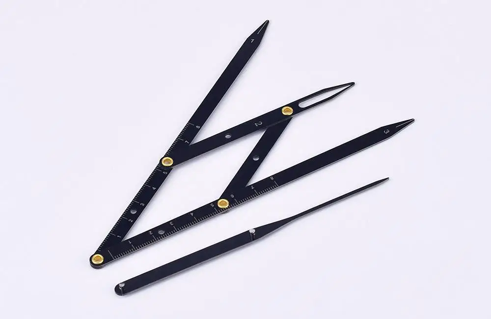 1pc Edelstahl Microblading Balance Positionierung Äquidistan Dreieck Augenbraue Mapping Lineal Golden Ratio Sattel Make-Up-Tool – Detail 27