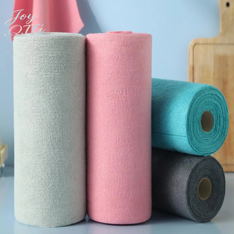 Neue 1 Rolle/20 Stück Mikrofaser-Reinigungstücher, wiederverwendbare fusselfreie Handtücher für die Küche, super saugfähige, schnell trocknende Küchentücher