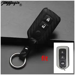 jingyuqin Carbon Fiber Silicone Car Key Case Fob Cover For Nissan Qashqai Micra Juke X-Trail Navara Note Tiida Pathfinder