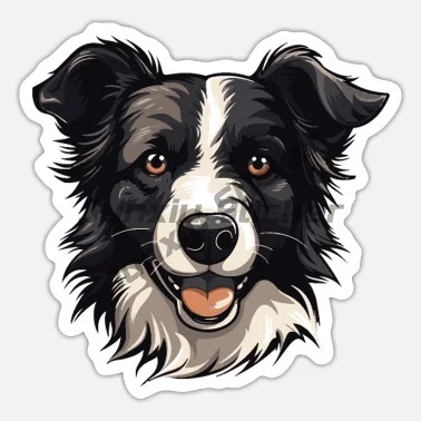 Border Collie Dog Creative Stickers Laptop Vinyl Motorcycle Car Truck Box Bicycle Wall Room Helmet Table Van Door Decorate Decal